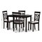 Baxton Studio Rosie Espresso Finished and Grey Upholstered 5-Piece Dining Set 149-8960-8026 - alternate 2